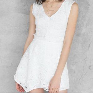 Francesca's Ivory Flower Lace Romper (Alya)